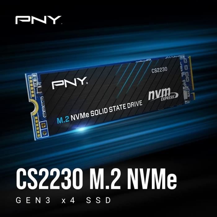 PNY CS2230 500GB Internal M.2 NVMe Gen3 SSD, up to 3300MB/s - M280CS2230-500-RB
