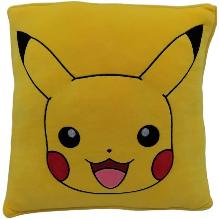 Pokémon Premium Square Cushion Pikachu, Microfiber, 40 cm