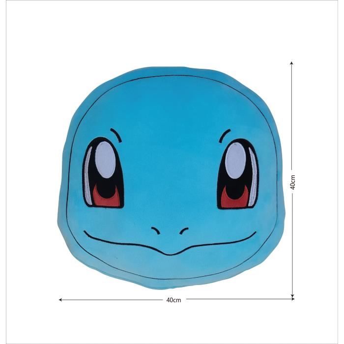Pokémon Premium Cushion Squirtle Face, Microfiber, 40 cm