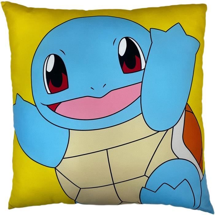 Pokémon Double-sided Cushion - Pikachu and Squirtle - Microfiber - 40 x 40 cm