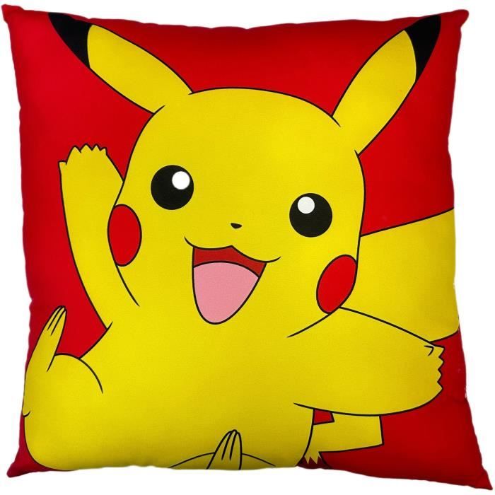 Pokémon Double-sided Cushion - Pikachu and Squirtle - Microfiber - 40 x 40 cm