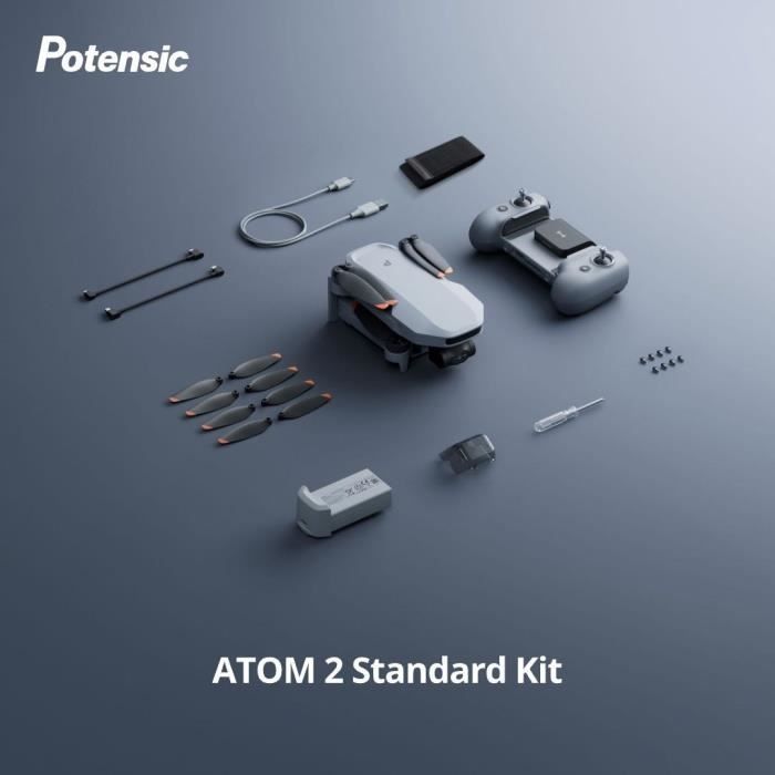 POTENSIC Drone - ATOM 2 - Standard Kit - HD/4K Camera - Integrated GPS - 31-Minute Flight Time
