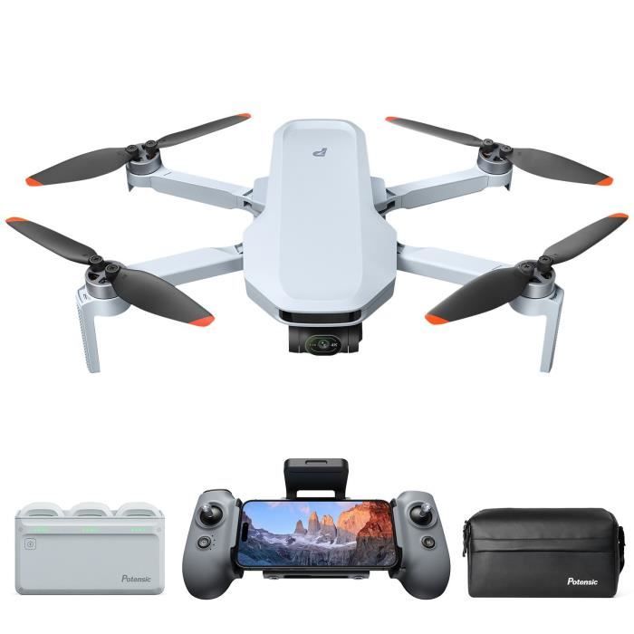 POTENSIC Drone - ATOM 2 - Fly More Combo - HD/4K Camera - Integrated GPS - 15-25 Minute Flight Time 300-meter