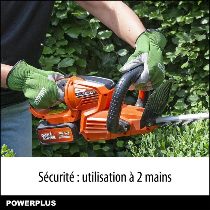 Powerplus Dual Power Cordless Hedge Trimmer POWDPG7536 - 40V - 670 mm Blade