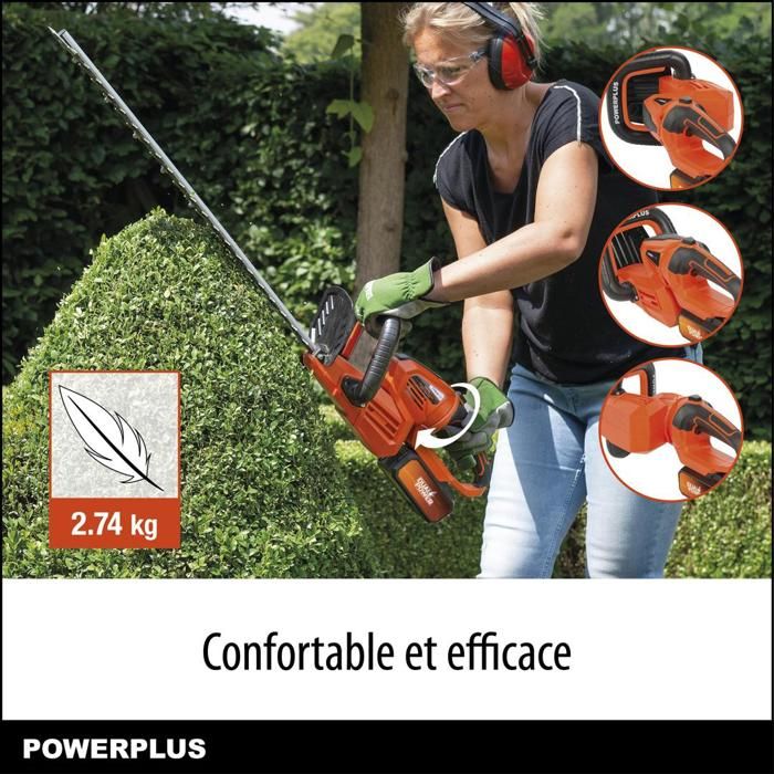 Powerplus Dual Power Cordless Hedge Trimmer POWDPG7536 - 40V - 670 mm Blade