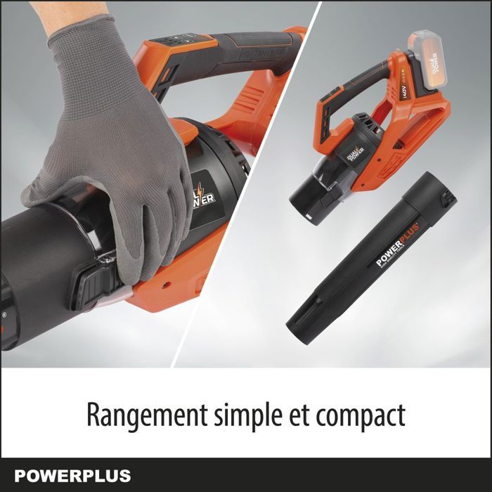 Powerplus 40V Battery-Powered Leaf Blower - 200 km/h 200km/h