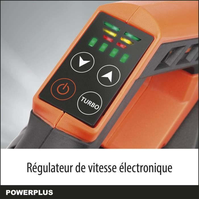 Powerplus 40V Battery-Powered Leaf Blower - 200 km/h 200km/h