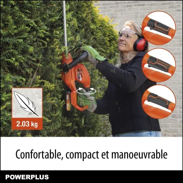 DUAL POWER Cordless Hedge Trimmer - 20V - 580 mm Blade - POWDPG75320