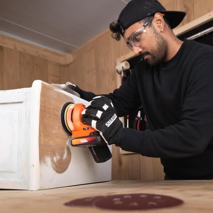 DUAL POWER POWDP50400 20V Cordless Random Orbital Sander Ø125 - Variable Speed