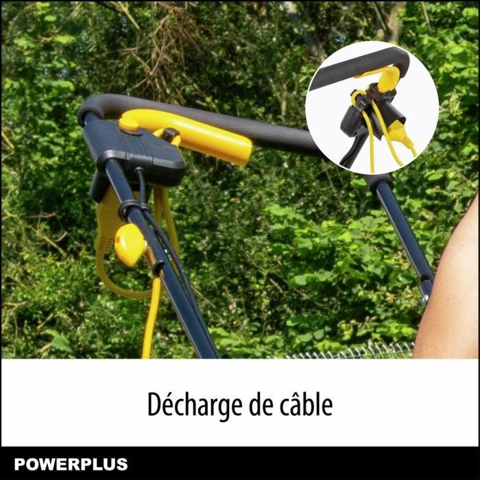PowerPlus POWEG62203 Electric Lawn Mower - 1000 W, 320 mm Ø, Collection, Rear Ejection