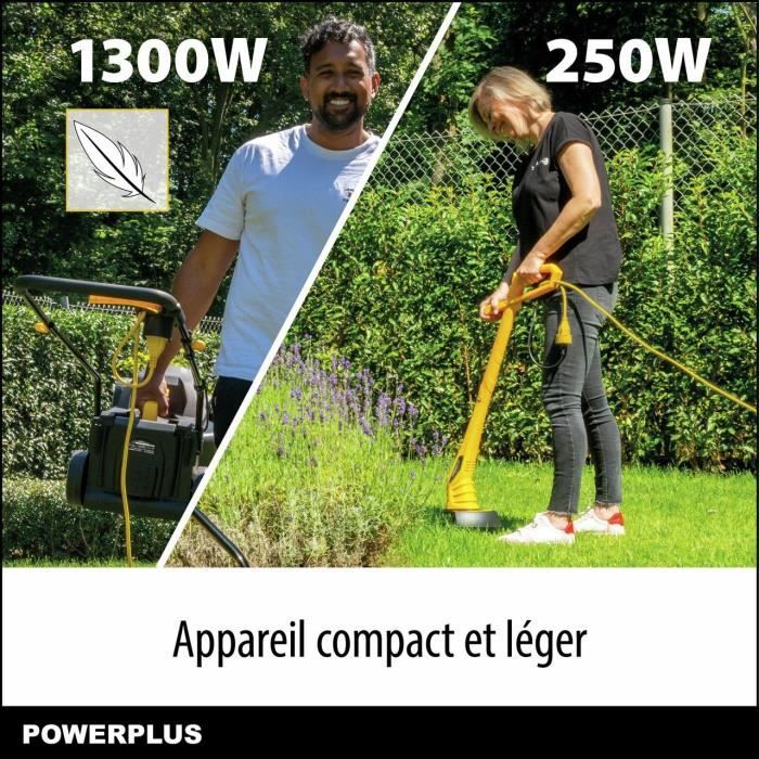 POWERPLUS Electric Lawn Mower and Edger - POWXG62205T - 1300 W