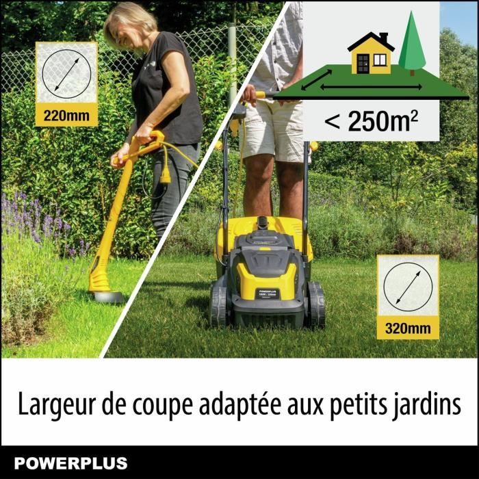 POWERPLUS Electric Lawn Mower and Edger - POWXG62205T - 1300 W
