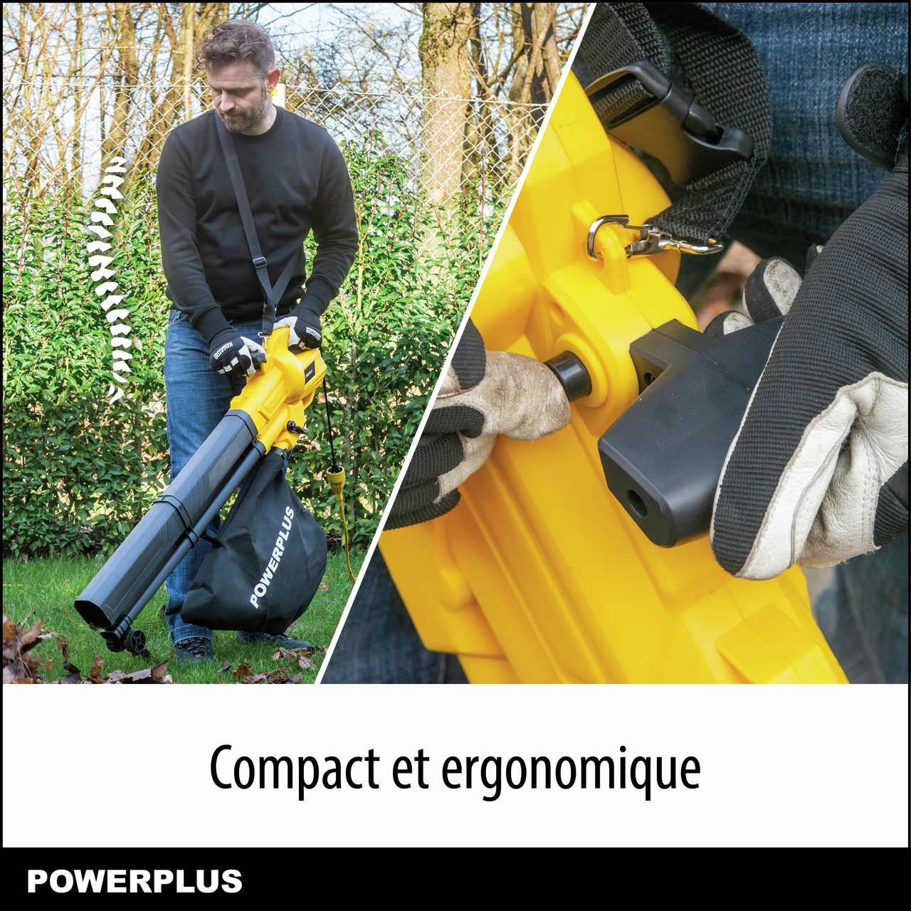 Electric leaf blower - POWER PLUS - POWEG4030 - 3300 W - Maximum air speed of 250 km/h