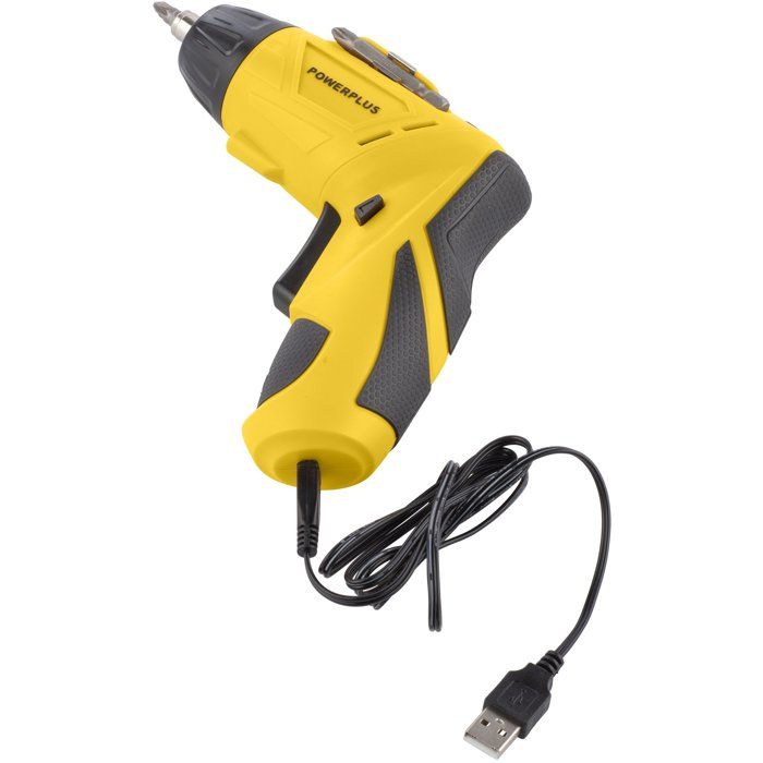 POWERPLUS Screwdriver 4V POWX00406 - LED Light - Adjustable Handle - Magnetic Hex Bit Holder