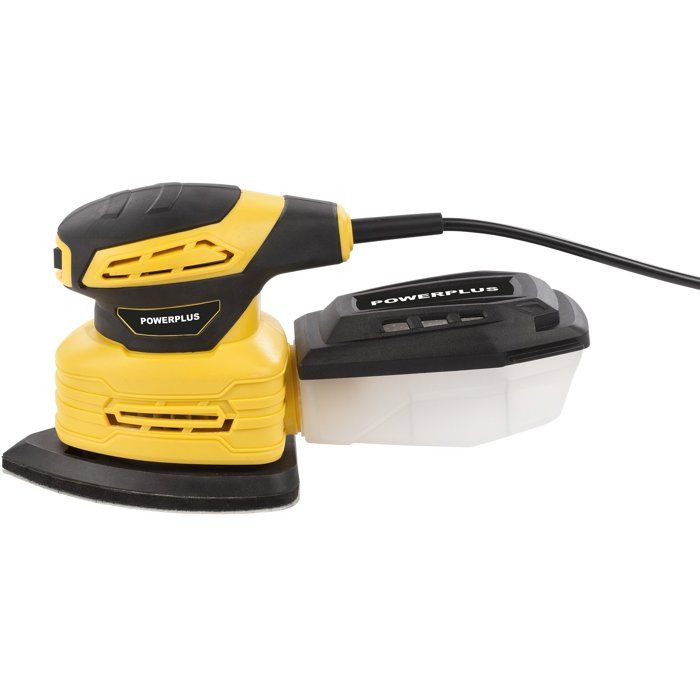 POWERPLUS Hand Sander - 180W - For Left and Right-Handed Use - Includes 5 Sandpaper Sheets POWDP50200