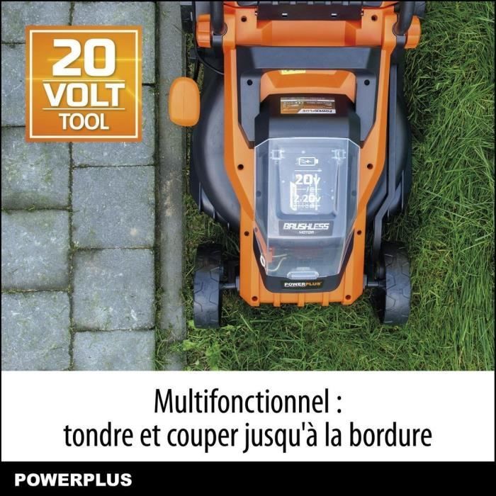 Dual Power Powdpglws1 Battery Mower - 20V, 34 cm, 4Ah Battery and Charger Included, Brushless