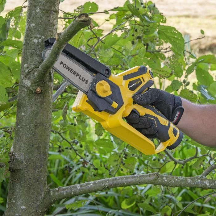POWERPLUS Mini Cordless Chainsaw - 12V - 10 cm - 2 x 2Ah Batteries Included POWXG1045