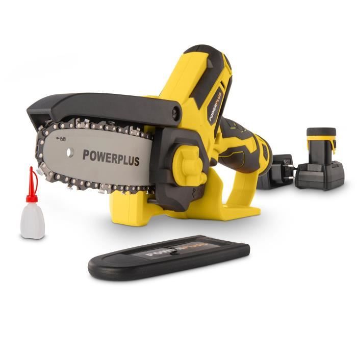 POWERPLUS Mini Cordless Chainsaw - 12V - 10 cm - 2 x 2Ah Batteries Included POWXG1045