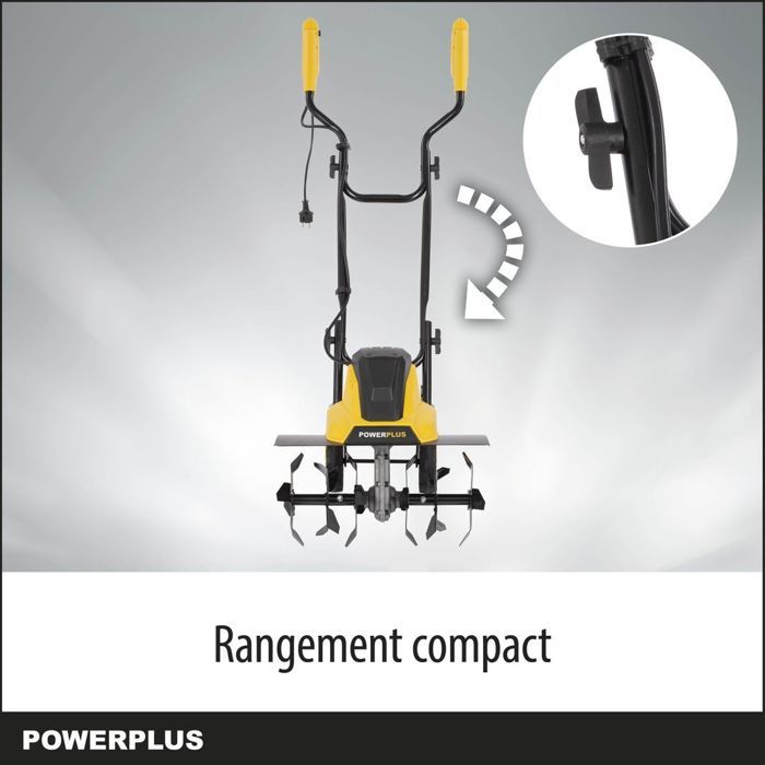Powerplus Electric Tiller - 1500 W - 6 Blades - 220 mm Depth - 450 mm Width - POWXG72010