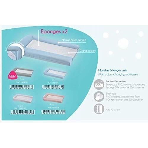 DOMIVA Changing Mat with Removable Sponges - White - 42 x 70 cm