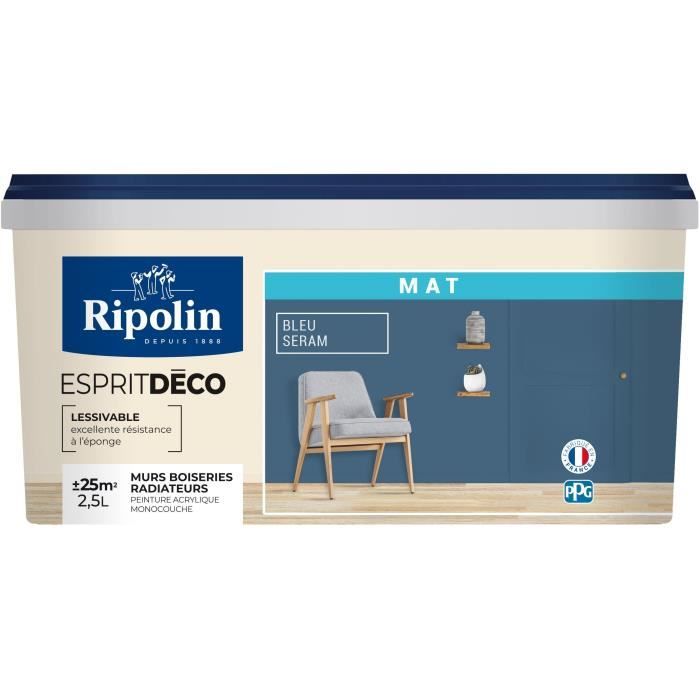 RIPOLIN Esprit Deco Multi-Surface Paint - 2.5 L - Ideal for Bedrooms