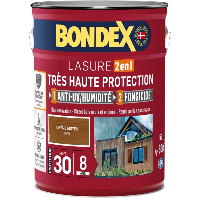 Bondex Very High Protection Wood Stain - Medium Oak - 5 L