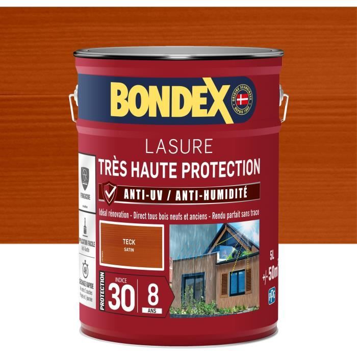 BONDEX 8-Year High-Protection Wood Stain - 5 L - For Outdoor Use