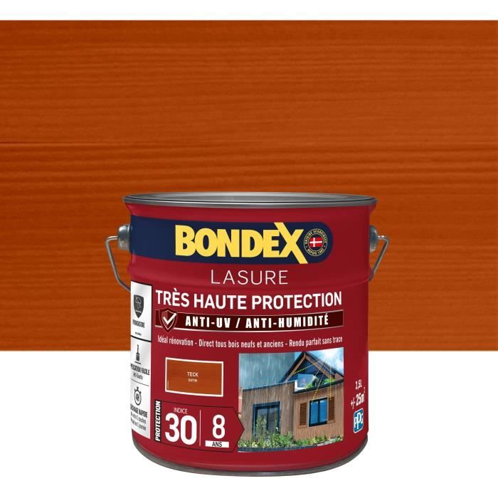 BONDEX - Wood Stain - High Protection - Teak - 8-Year - 2.5 L