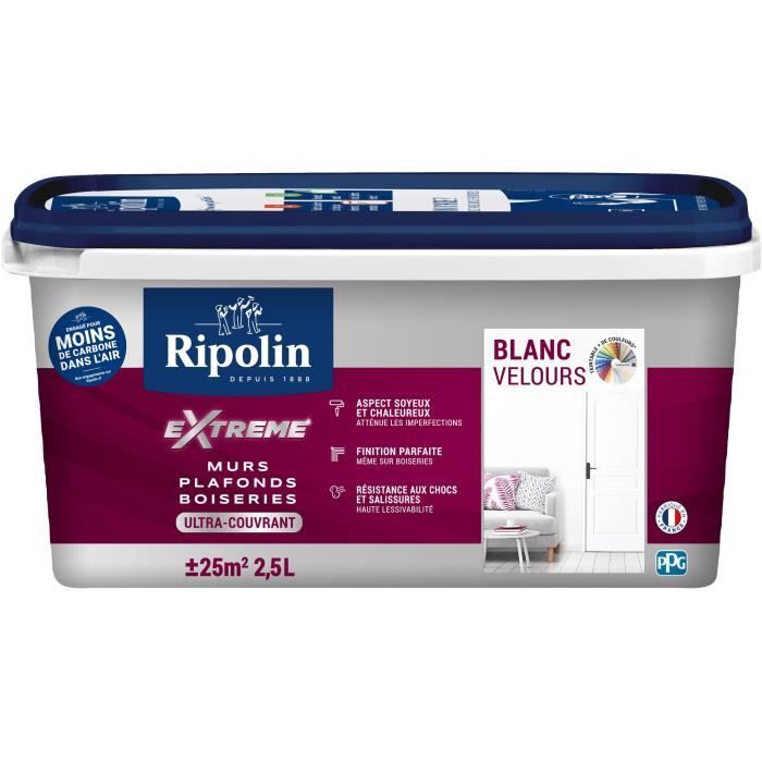 RIPOLIN - Velvet Paint - White - 2.5 L