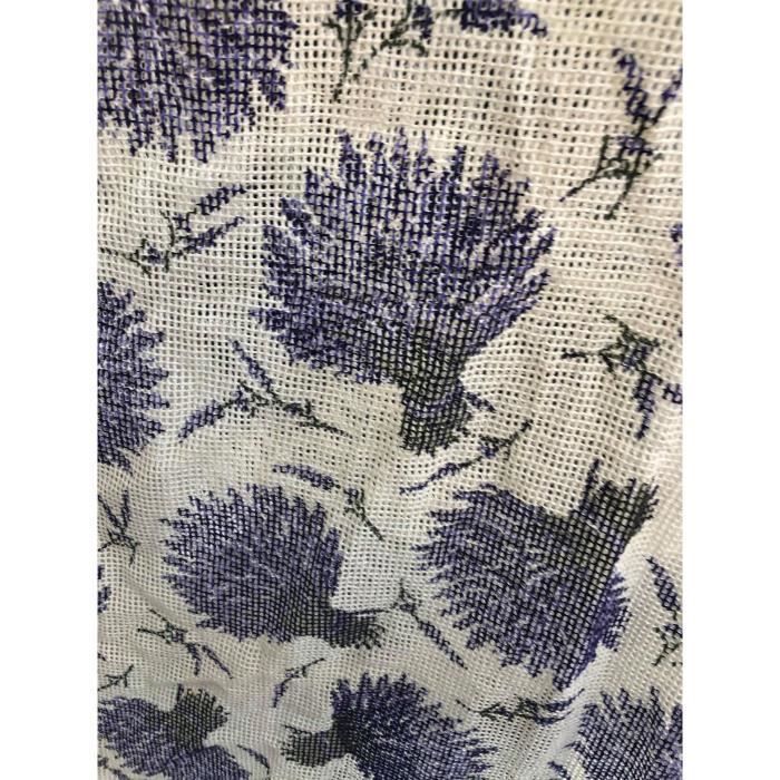 Lavender Woven Marseilles Curtain - 225 x 140 cm - TOISON D'OR