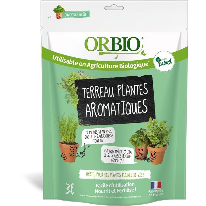 ORBIO Aromatic Plant Potting Soil 3 L - Specific Substrate