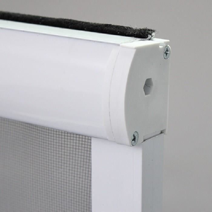 Window mosquito net W125 x H145 cm in white lacquered aluminium - Can be cut to size in width and height.