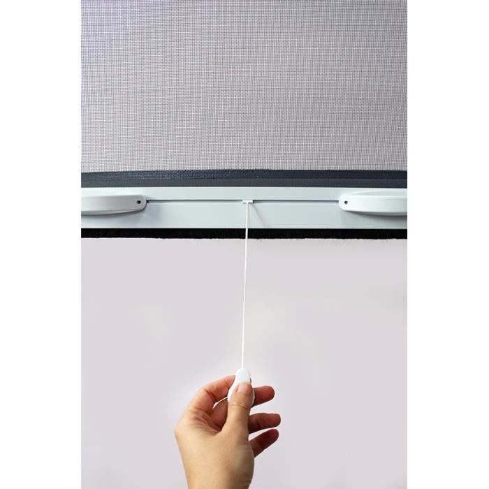 Window mosquito net W125 x H145 cm in white lacquered aluminium - Can be cut to size in width and height.