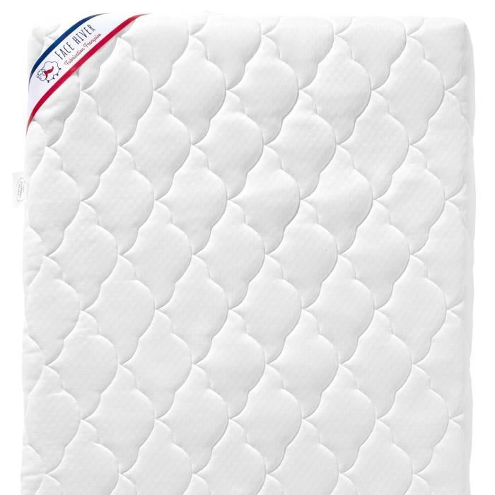 Perfect Baby Mattress - 60x120x10 cm - 2 Sides: Summer / Winter - Removable Cover - Anti-Dust Mite