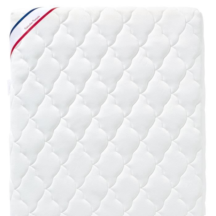 Bamboo Baby Mattress - 70 x 140 x 10 cm - Soft Viscose - Removable Cover 70x140x10