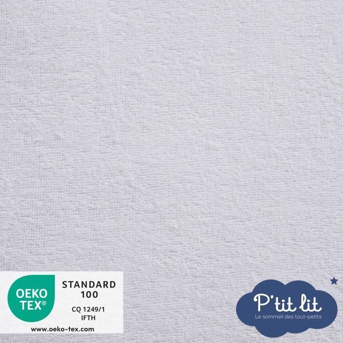 Set of 2 Baby Mattress Protectors - Anti-Dust Mite - 60x120 cm - Waterproof - 100% Cotton Terry Cloth