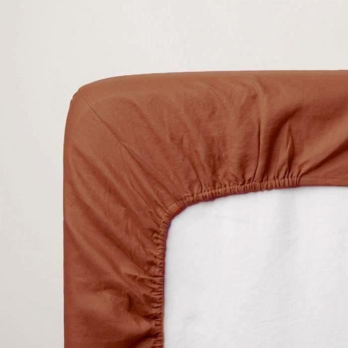 P'TIT DODO Fitted Sheet 70x140 cm Jersey Terracotta