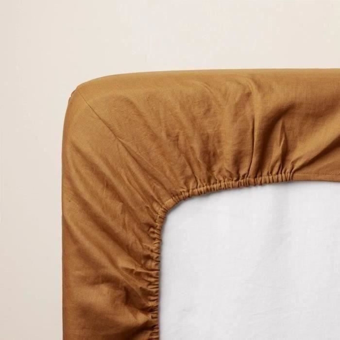 P'TIT DODO Fitted Sheet - Jersey - 70 x 140 cm - Caramel