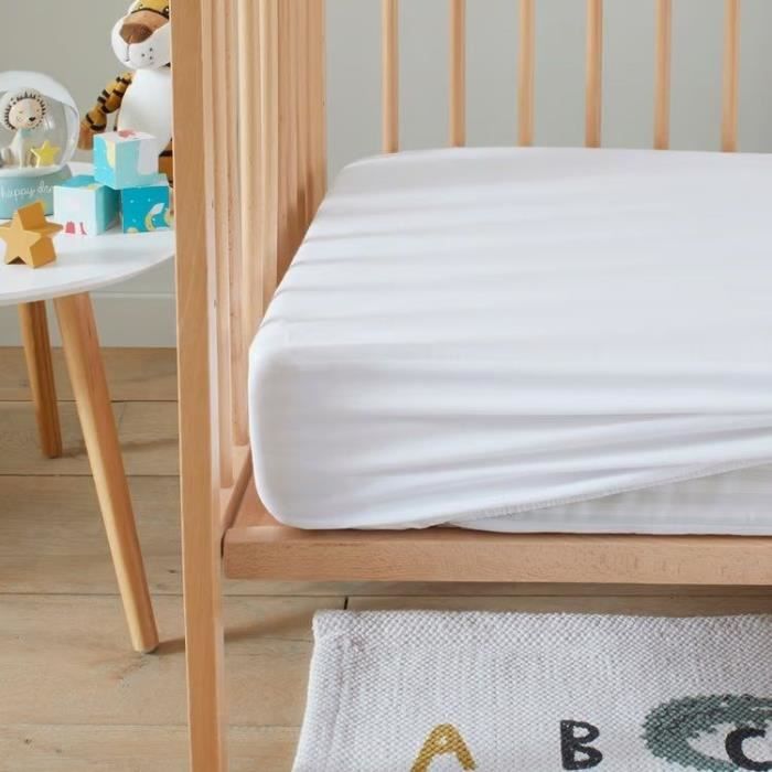 P'TIT DODO Waterproof Fitted Sheet for Co-sleeping Bed - 50 x 85 cm - White