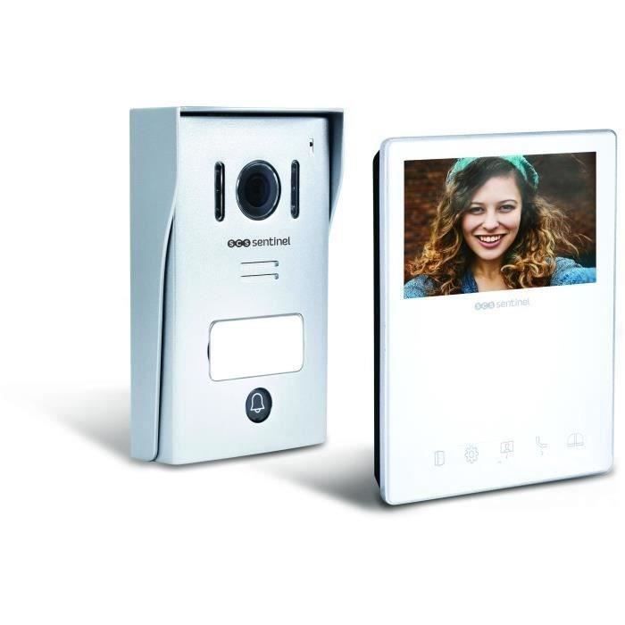 SCS SENTINEL Wired Video Intercom - 4.3" Screen - White