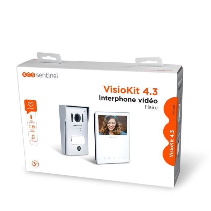 SCS SENTINEL Wired Video Intercom - 4.3" Screen - White