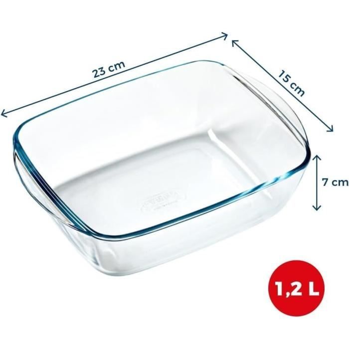 PYREX Air Fryer Dish - 1450143 - Rectangular Borosilicate Glass - 23 x 15 cm