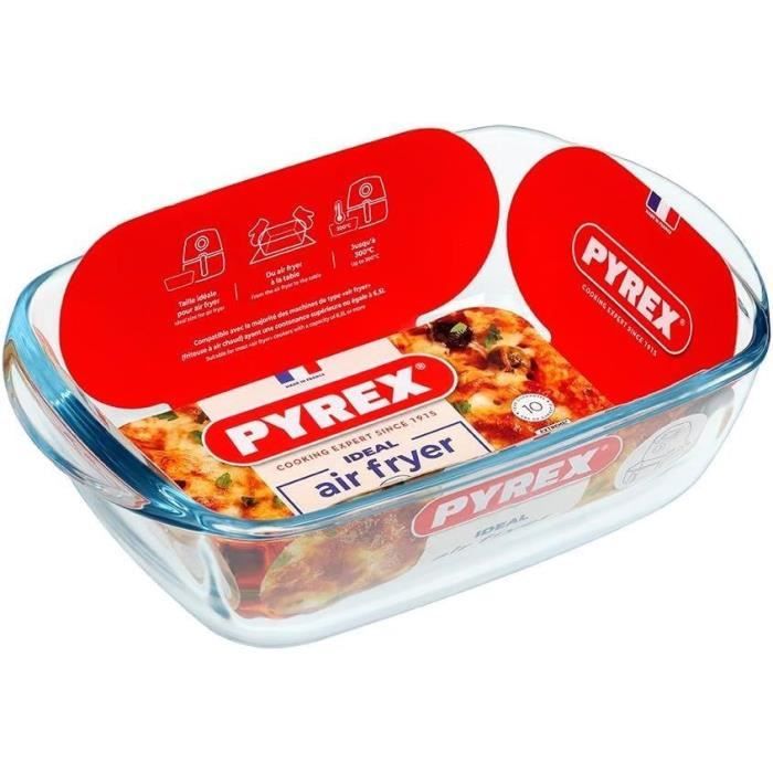 PYREX Air Fryer Dish - 1450143 - Rectangular Borosilicate Glass - 23 x 15 cm