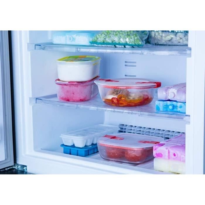 PYREX Rectangular Container with Lid - 20 x 17 cm - 1 L - Cook & Heat - Borosilicate Glass