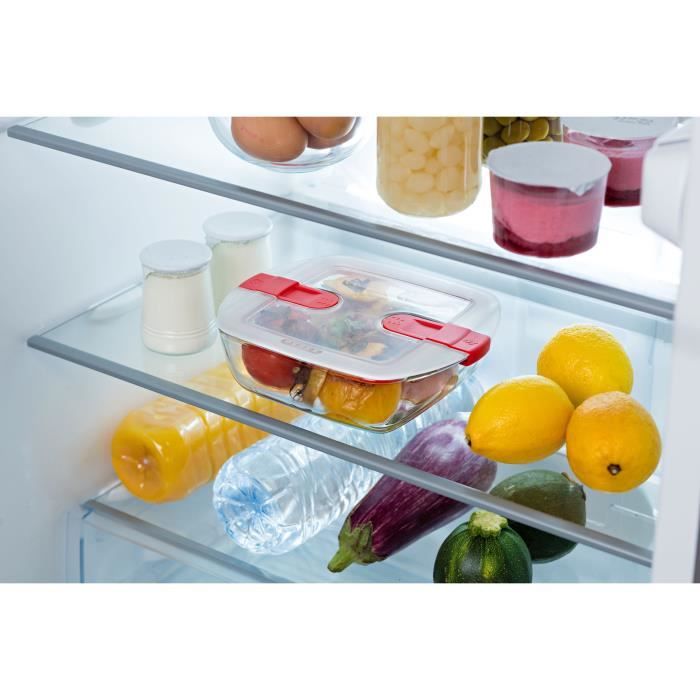 PYREX Set of 3 Lunch Boxes - Cook & Heat - Glass - Square - 1 L