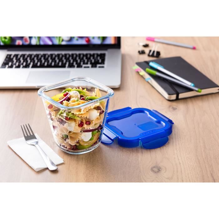 PYREX Set of 3 Pasta Box Storage Containers - Cook&Go - Glass - Airtight - 0.8 L