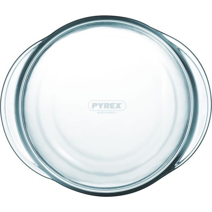Lot de 2 cocottes - PYREX - Verre - Rond - 1 L