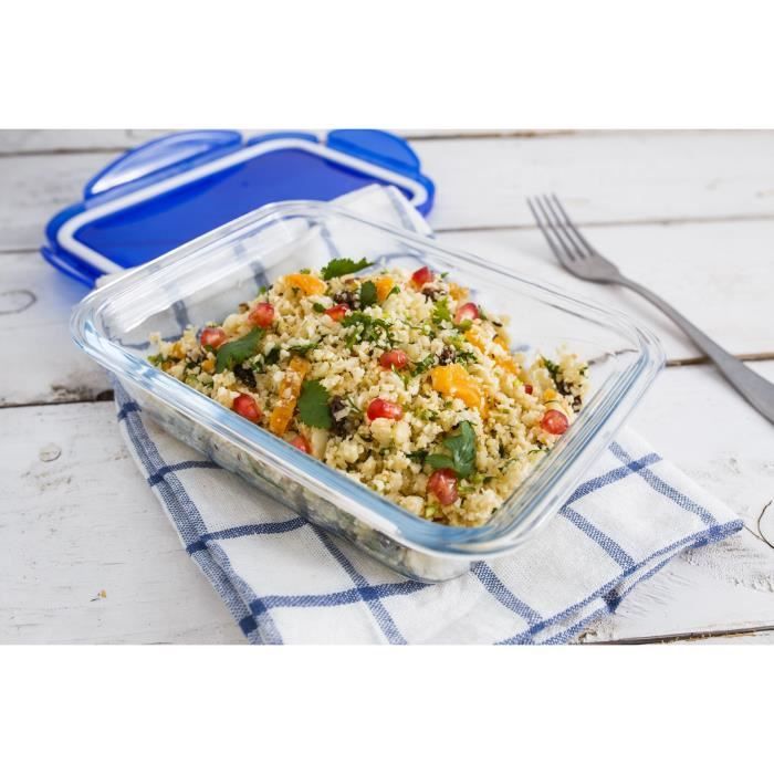PYREX Set of 5 Lunch Boxes - Cook & Go - Glass - Rectangular - 0.8 L