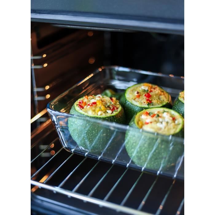PYREX Set of 3 Storage Containers with Lids - Zero Plastic - Glass - Rectangular - 0.8/1.5/2.6 L
