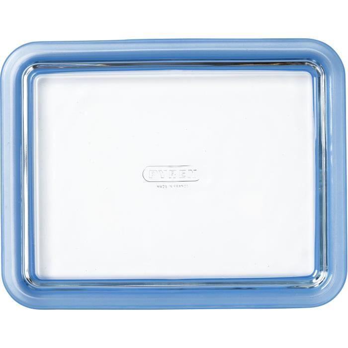 PYREX Set of 3 Storage Containers with Lids - Zero Plastic - Glass - Rectangular - 0.8/1.5/2.6 L